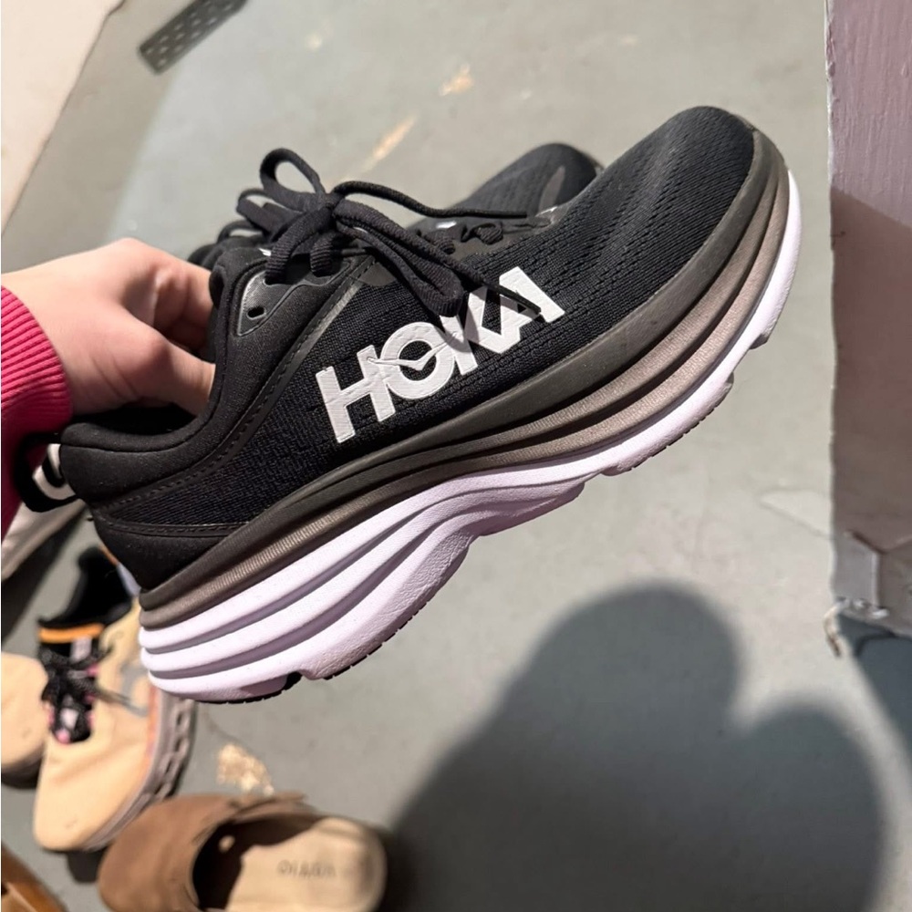 Hoka Women's Bondi 8 Black and White